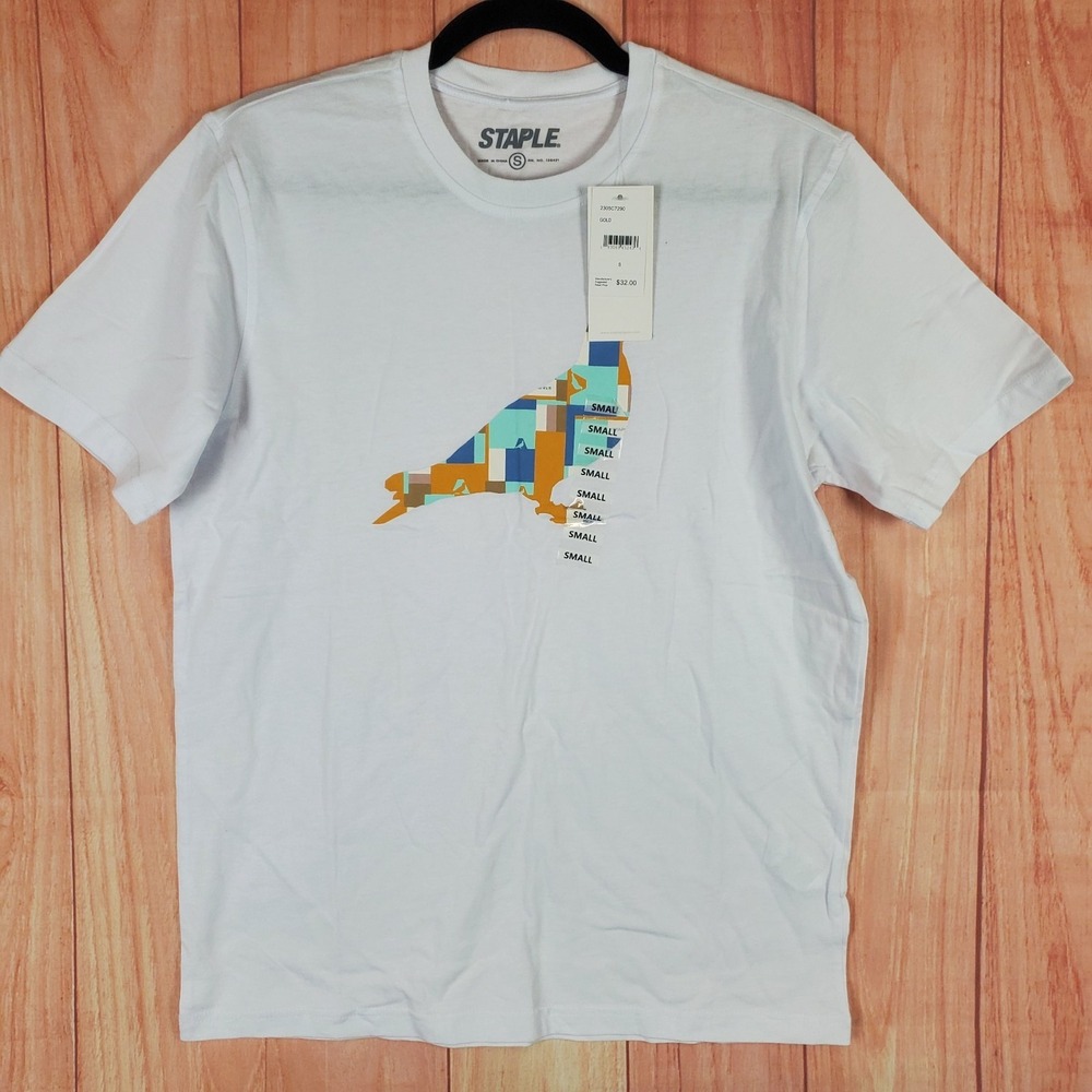 Staple Pigeon T Shirt Mens Small White Cotton Graphic Casual Everyday Wear